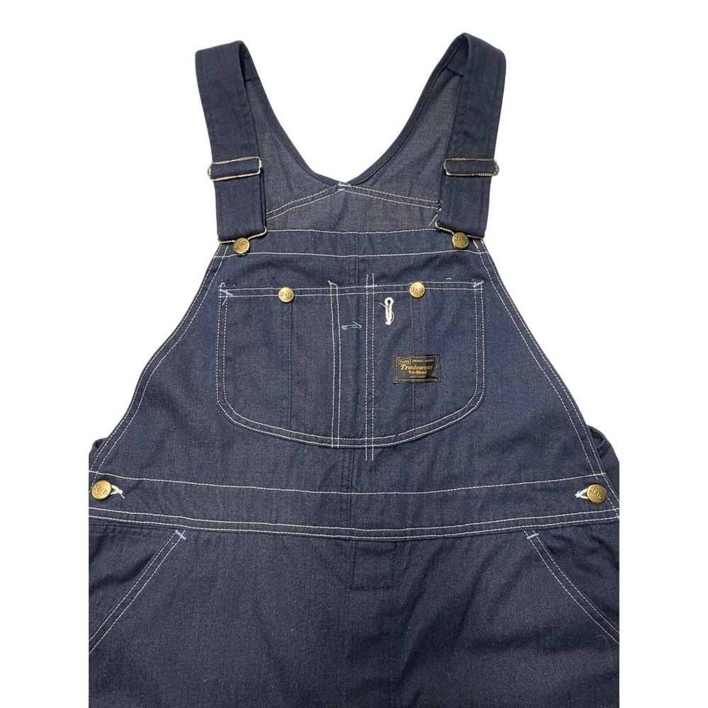 Vintage Sears Mens Overalls Perma-Prest Tradewear 40x32 Union Made Denim 70s